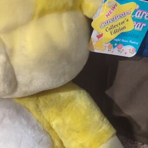Care Bears 2004 Yellow and White Plush Toy Playful Heart Monkey